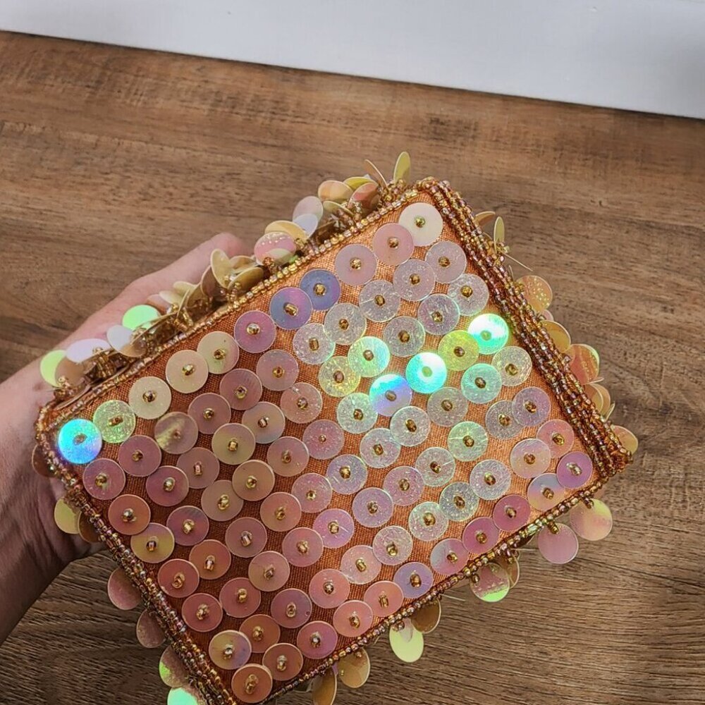 Vintage Cadari Beaded Sequin Clutch Evening bag - Picture 7 of 11